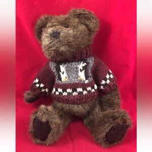 Boyds Teddy Bear "Bearwear" Knit Sweater, Jointed 10" Plush Stuffed Animal